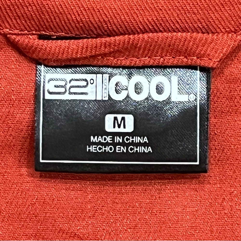 32 Degrees Cool Orange Red Linen Blend Trace Drawstring NWT Jacket Size Medium - Picture 9 of 10